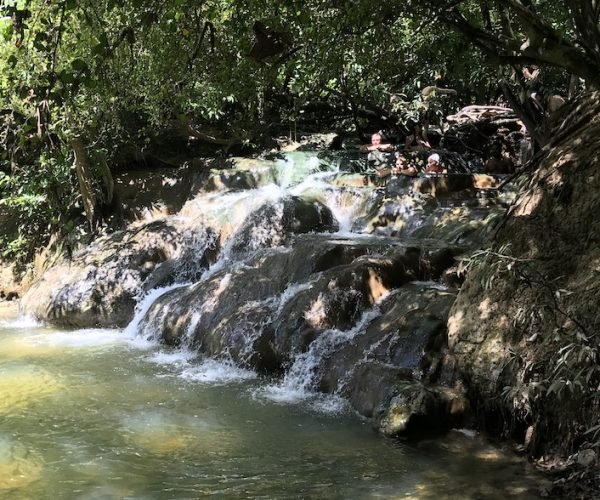 Hot spring waterfall